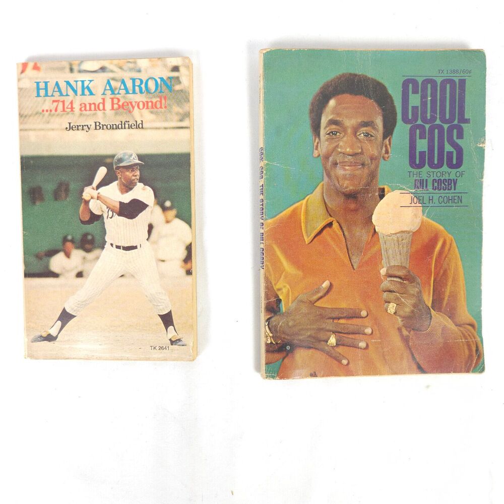 Vintage Book Lot - Cool Cos The Story of Bill Cosby - Hank‎ Aaron 714 And Beyond